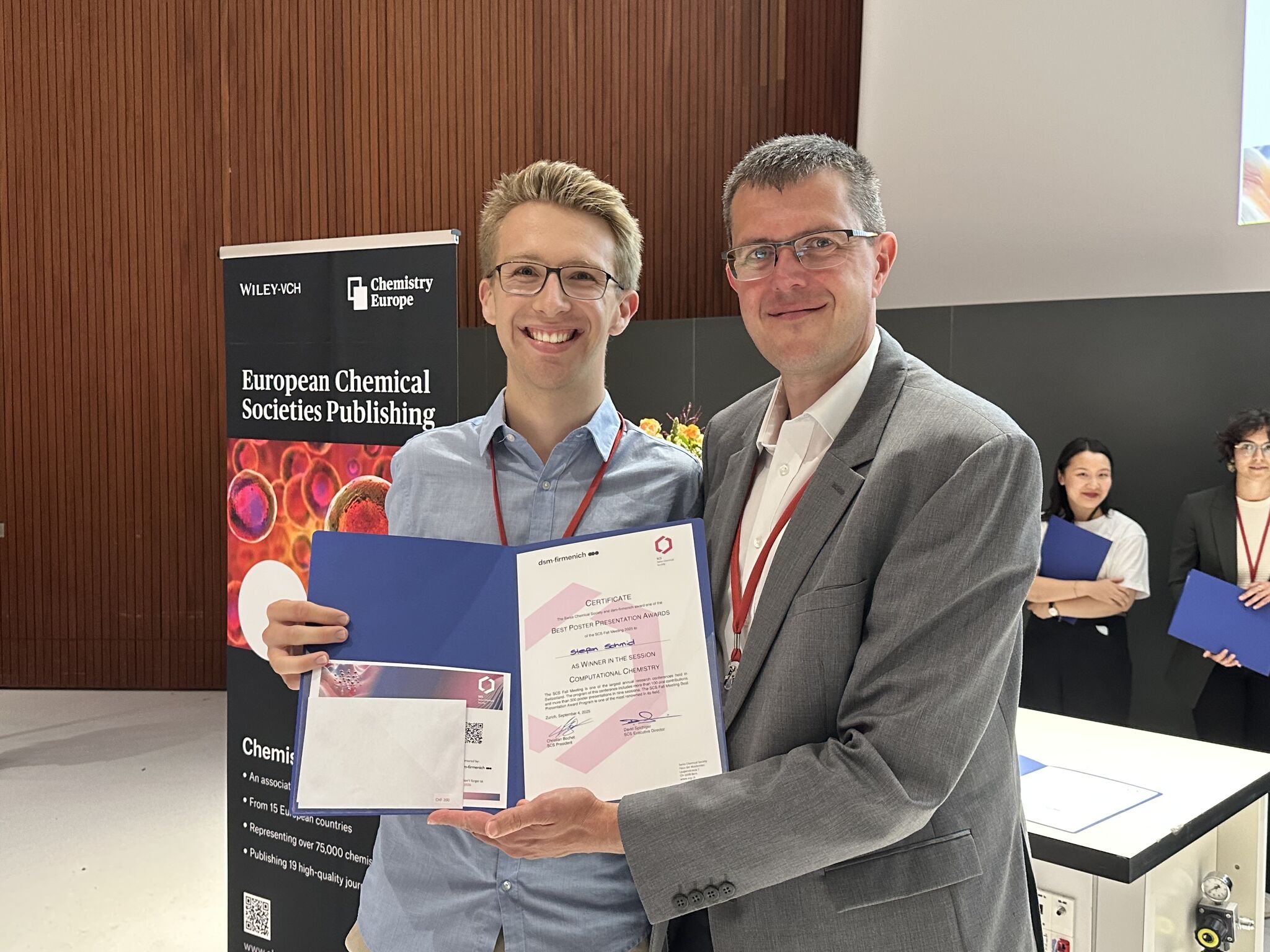 Poster award at the Swiss Chemical Society Fall Meeting